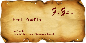 Frei Zsófia névjegykártya