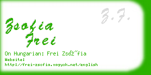 zsofia frei business card